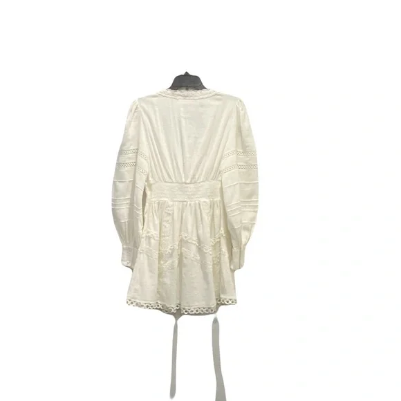 Hemant and Nandita Ruby Eyelet Guae Mini Dress Off White Medium - Picture 6 of 11